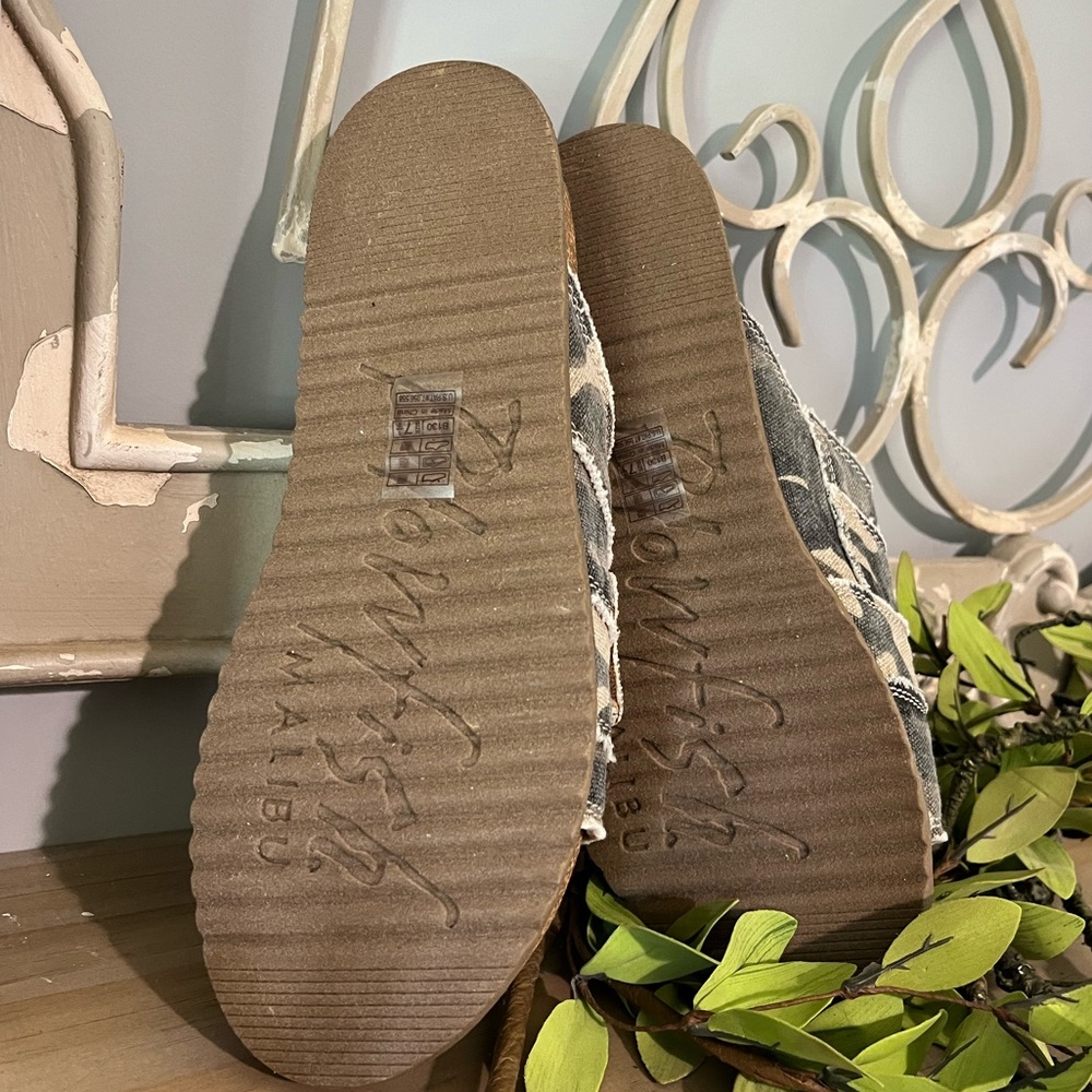 Blowfish Natural Camo Canvas Slides Womens 7 Comfy Sandals - Picture 8 of 11
